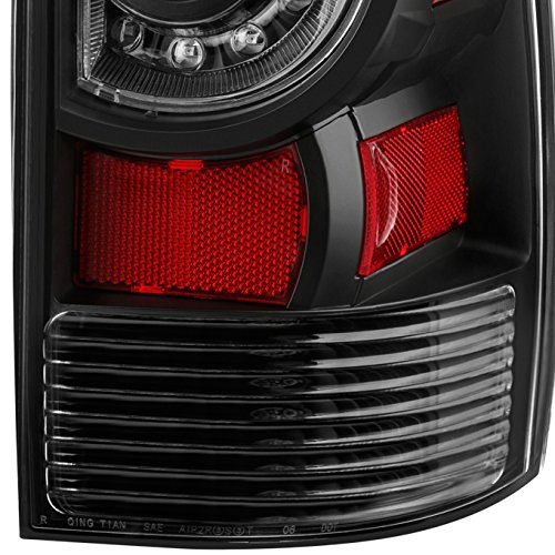 AKKON Black Headlights & LED Tail Lights Brake Lamp Pair for 2005-2011 Toyota Tacoma Pickup Truck - Durable Replacement for Enhanced Night Visibility & Style Upgrade