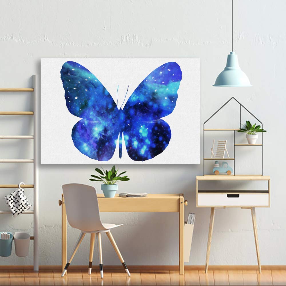 Beautiful Butterfly Giclee Canvas Wall Art - 24x36 Inches - Vibrant Home Decor for Bedroom, Living Room, Office, and Nursery