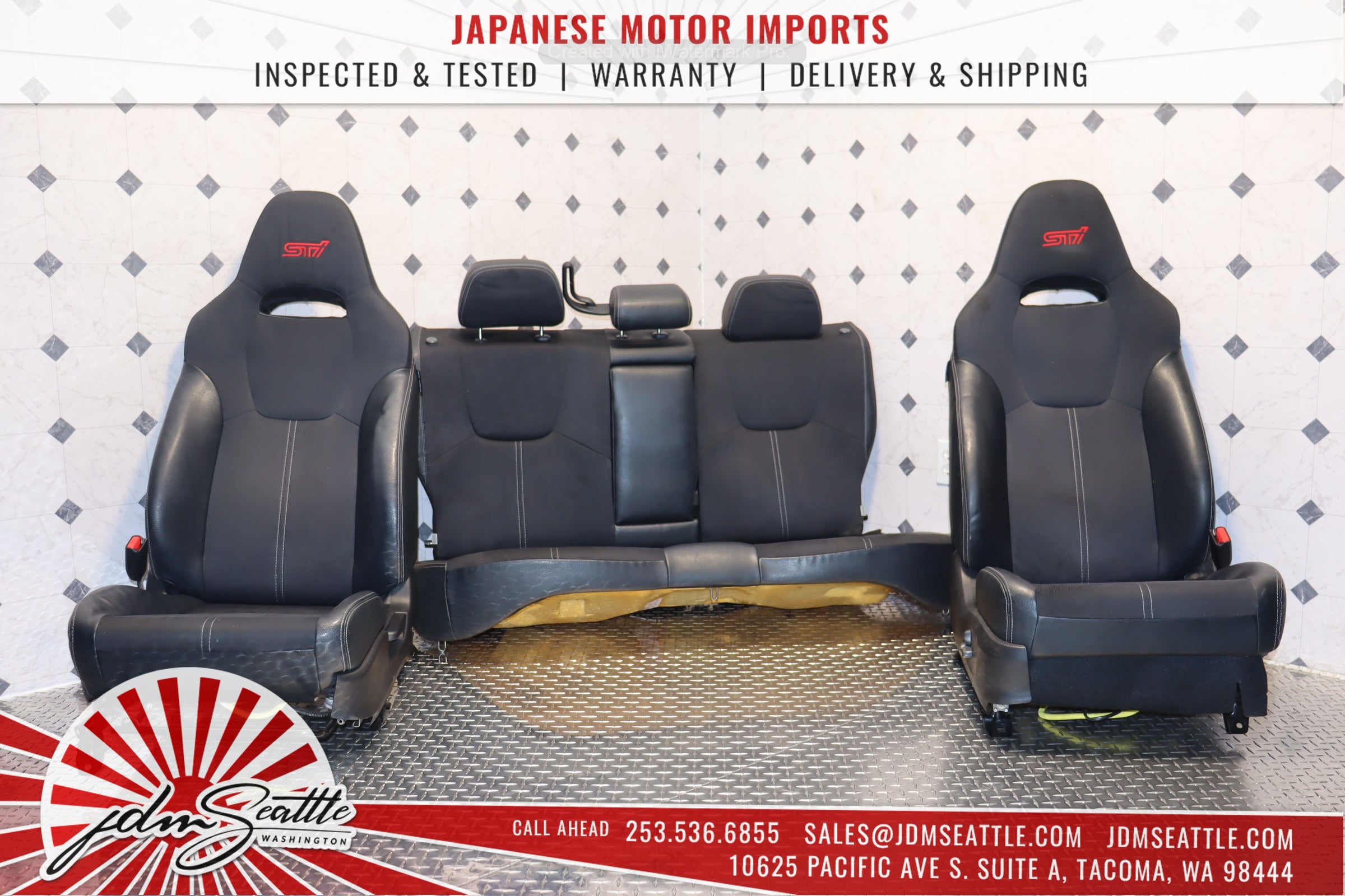 JDM 08-14 Subaru WRX STI OEM Version 10 Seats - Genuine STI Sedan Bucket Seats for Racing & Street Performance