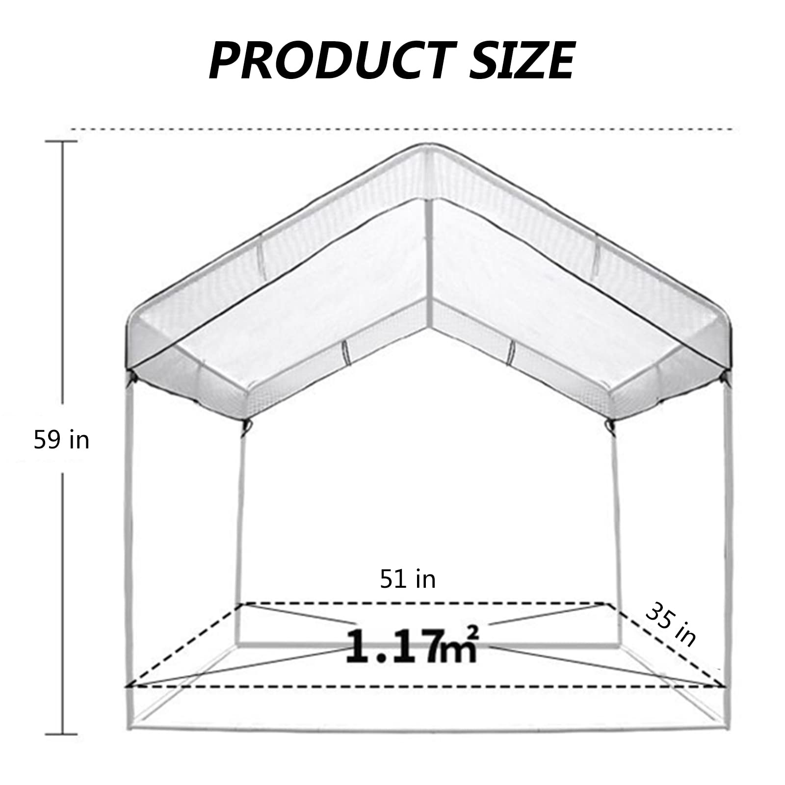 Walk-in Greenhouse for Gardening - Portable Plant Greenhouse for Seedlings, Flowers, Herbs - Ideal for Backyard, Patio & Indoor Plant Growing