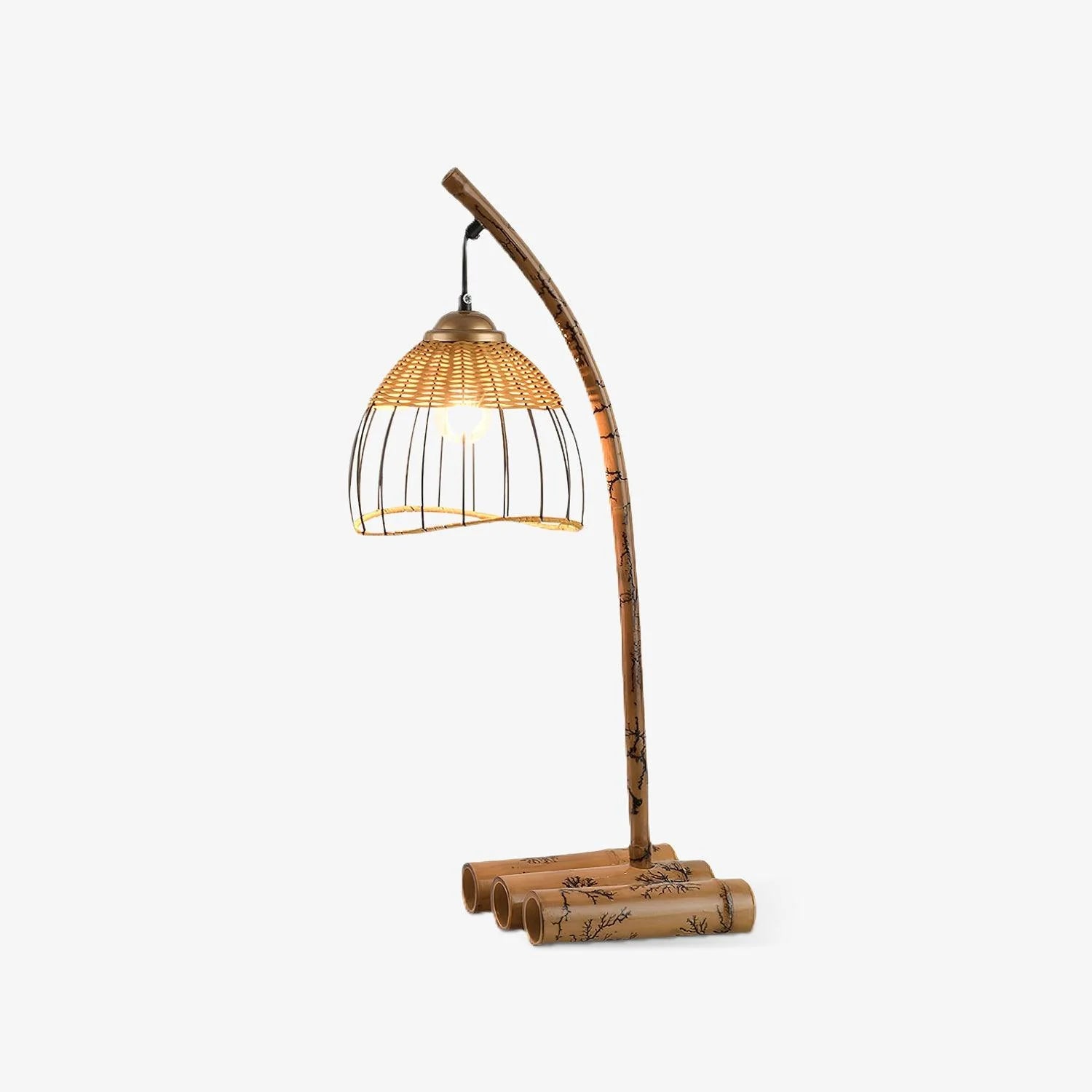 Zen Bamboo Table Lamp - Natural Wood Nightstand Light for Bedroom, Living Room, Office | Soft Ambient Lighting for Relaxation & Meditation