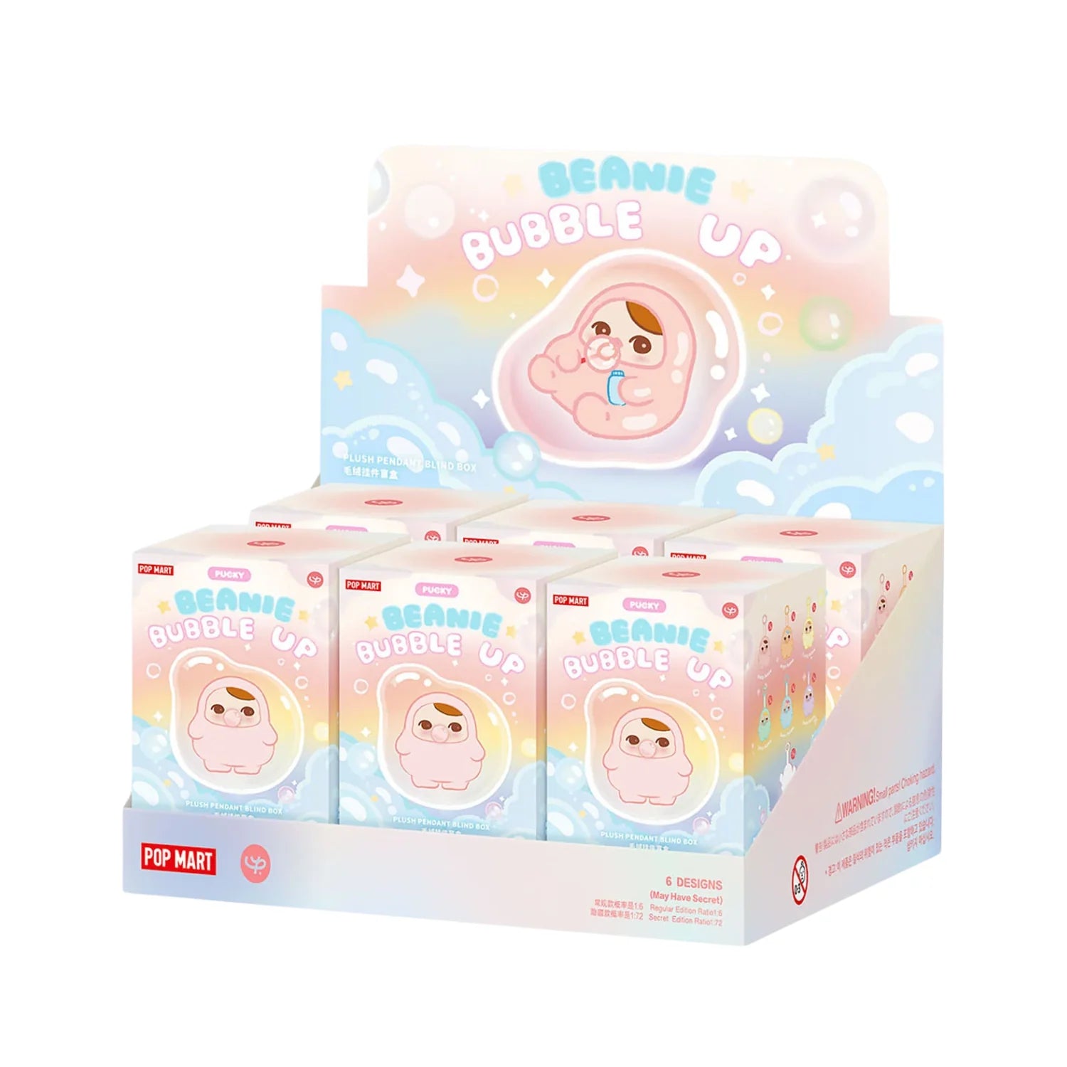 POP MART Pucky Beanie Bubble Up Series Plush Blind Box Set - Cute Collectible Stuffed Animals for Kids & Adults - Perfect for Birthday Gifts, Party Favors, and Home Decor