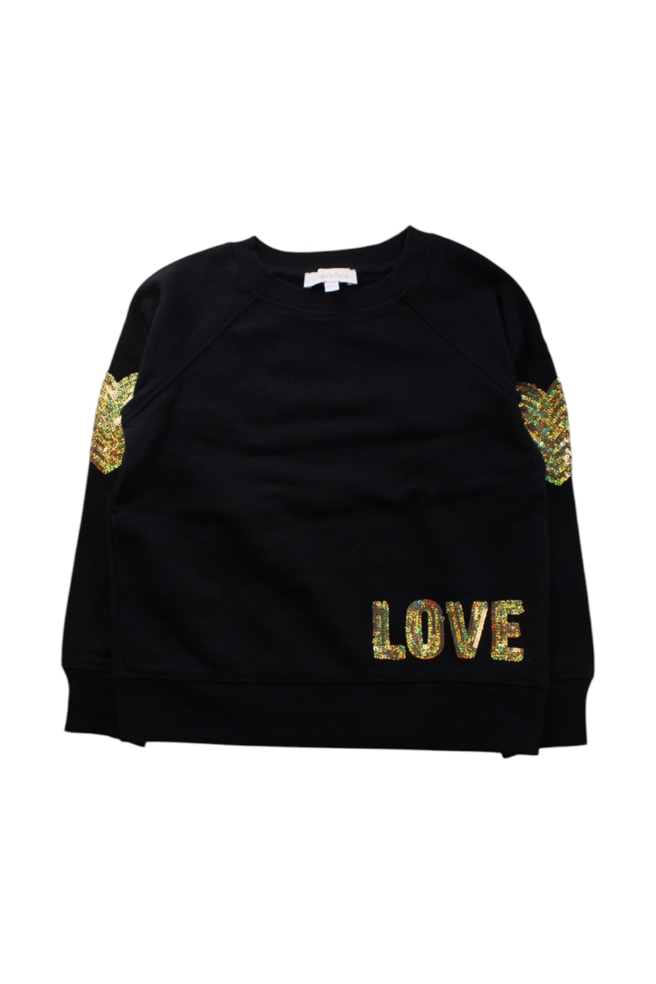 Angel's Face LOVE Embellished Sweatshirt for Girls Age 6-7 Years | Cute Embroidered Hoodie for School, Playdates & Everyday Wear