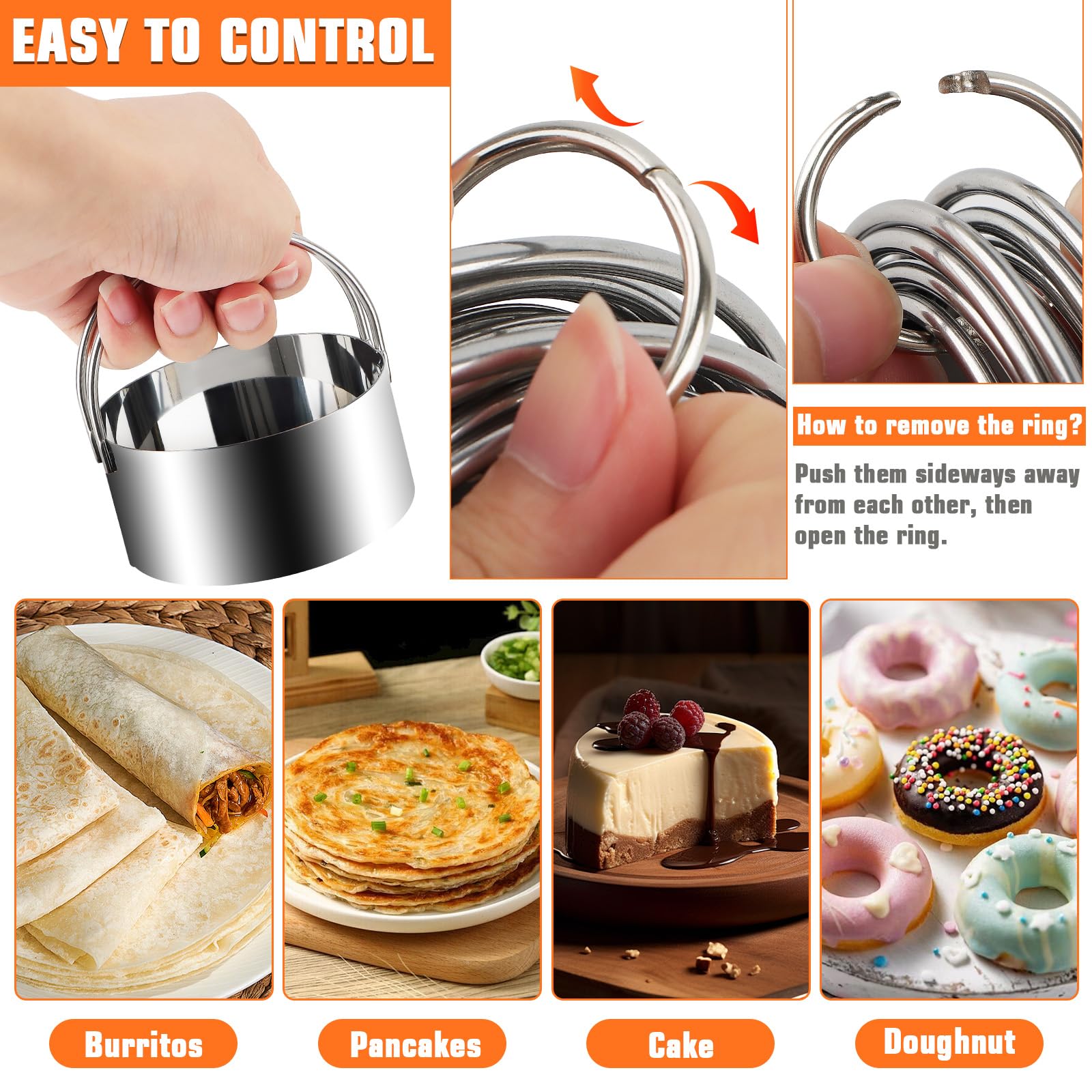10PCS Stainless Steel Biscuit Cutter Set - Pastry Blender, Dough Cutter, 5 Cookie Cutters & 3 Baking Tools (Flour Sifter, Mesh Strainer, Non-Slip Mat) - Perfect for Homemade Cookies, Donuts & Pastry Baking
