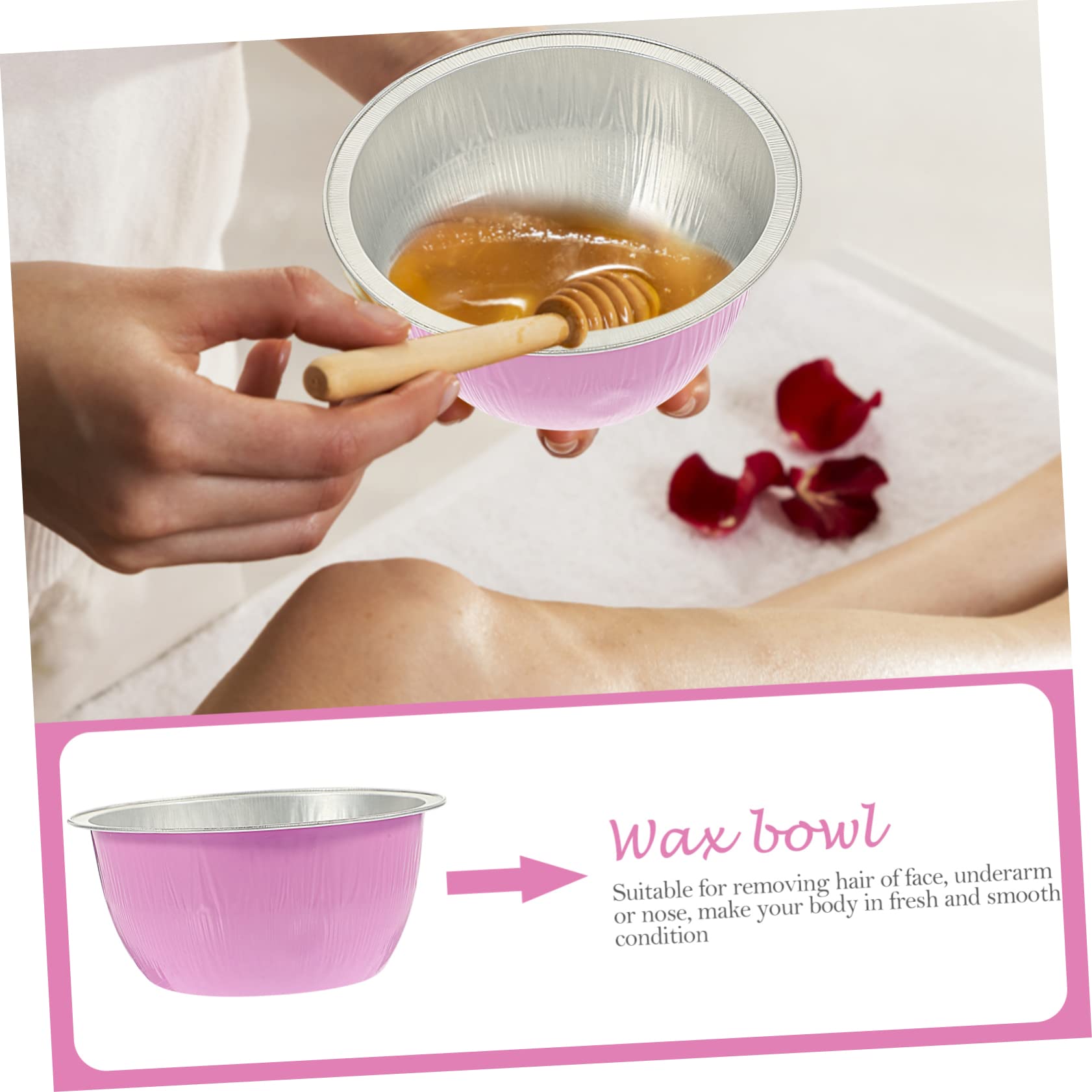iPetboom 10-Pack Pink Aluminum Foil Wax Melting Bowls - Reusable Wax Containers for Hair Removal, Candles, Beeswax & DIY Crafts | Perfect for Home Spa, Salon & Beauty Treatments