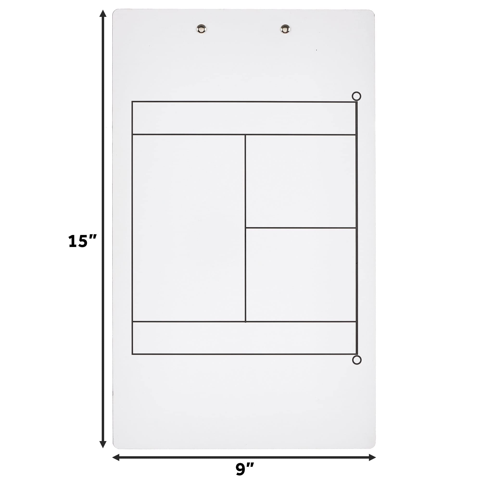 Murray Dry Erase Coaches Clipboard - Double-Sided Whiteboard for Football, Basketball & Sports Coaching | Portable Playbook Clipboard for Practice, Games & Team Strategy Sessions