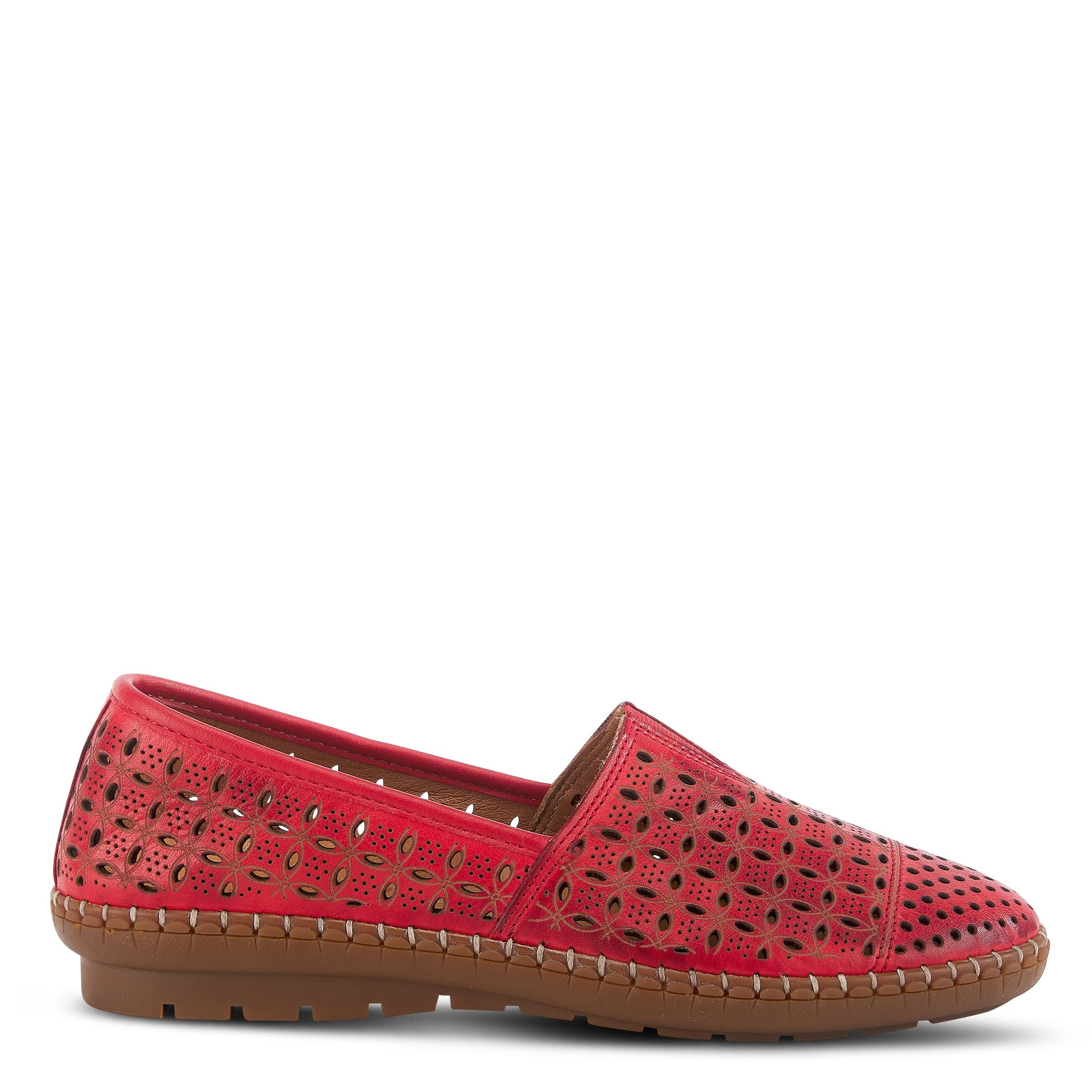 Spring Step Oralis Women's Leather Loafers - Comfortable Slip-On Casual Shoes with Cushioned Insole & Non-Slip Rubber Outsole - Low Heel for Work, Office, and Everyday Wear