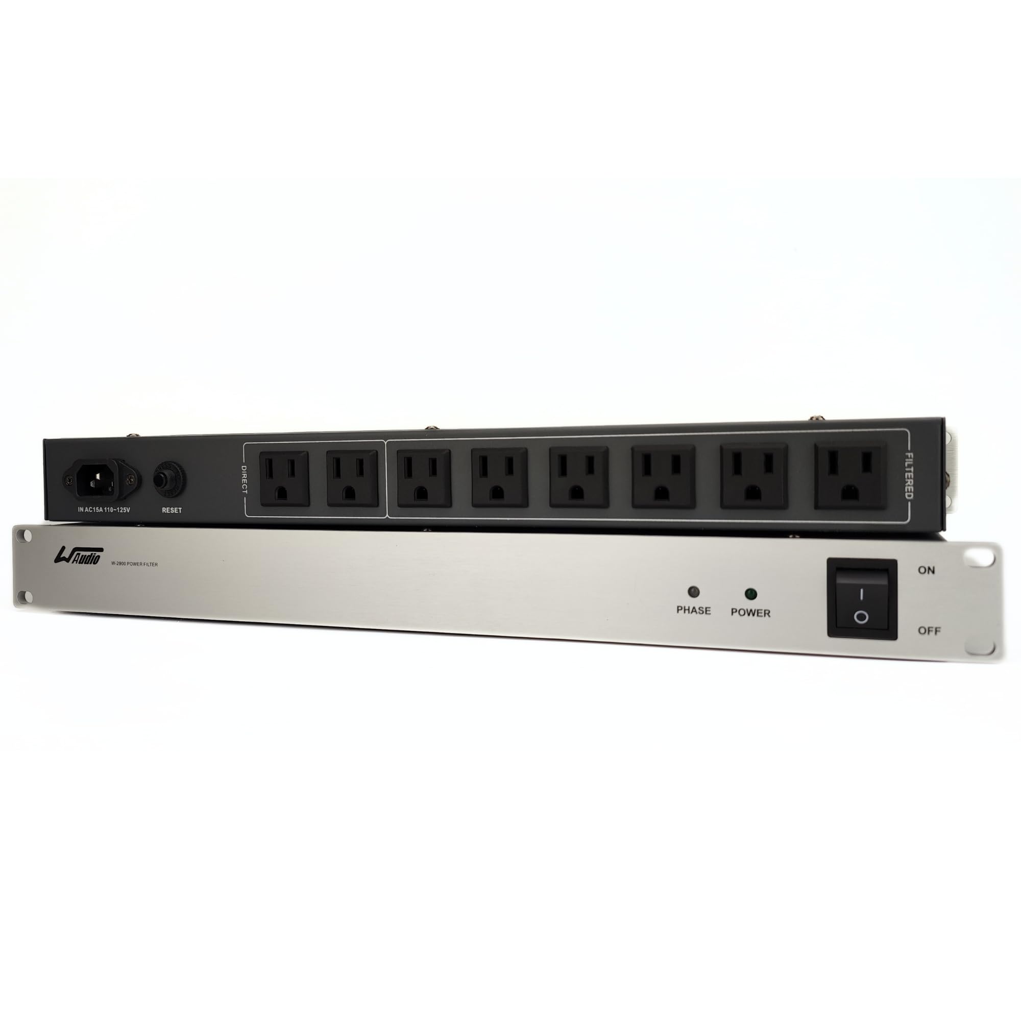 1U Rackmount Power Conditioner - AC Noise Filter & Surge Protector for Home Theater, Studio & Server Racks (Silver)