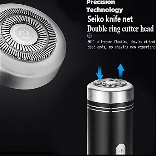 KouRy Men's Electric Shaver - USB Rechargeable Waterproof Beard Trimmer for Men, IPX5 Waterproof, Portable Cordless Shaver for Travel, Home & Gym Use - Perfect Gift for Dad & Husband (Black)