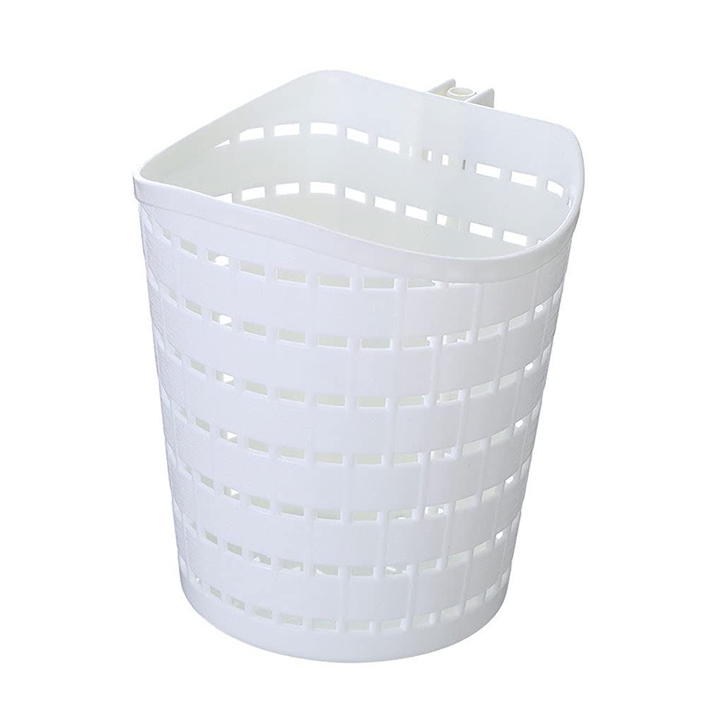 Eco-Friendly Mini Woven Trash Can - Hanging Desktop Garbage Bin for Bathroom, Office & Kitchen - Creative Hollow Design Storage Basket (Yellow) - Perfect for Small Spaces & Waste Management