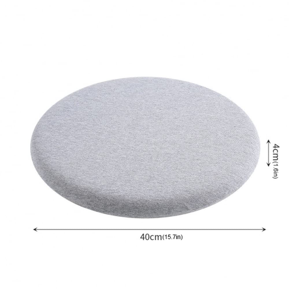 Muellery Memory Foam Seat Cushion - 15.6 Inch Round Chair Pad for Back Pain Relief & Comfort - Grey Office & Car Cushion (40cm) - Perfect for Office Chairs, Car Seats, Wheelchairs, and Home Use