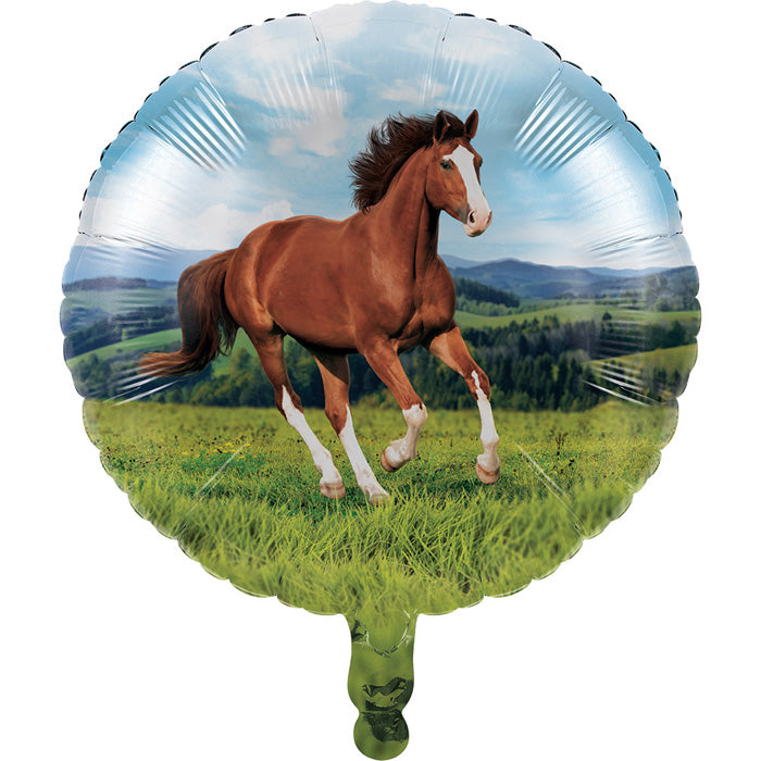 10-Piece Bulk Horse and Pony Mylar Balloons for Birthday Parties, Baby Showers & Decorations - Assorted Colors & Designs