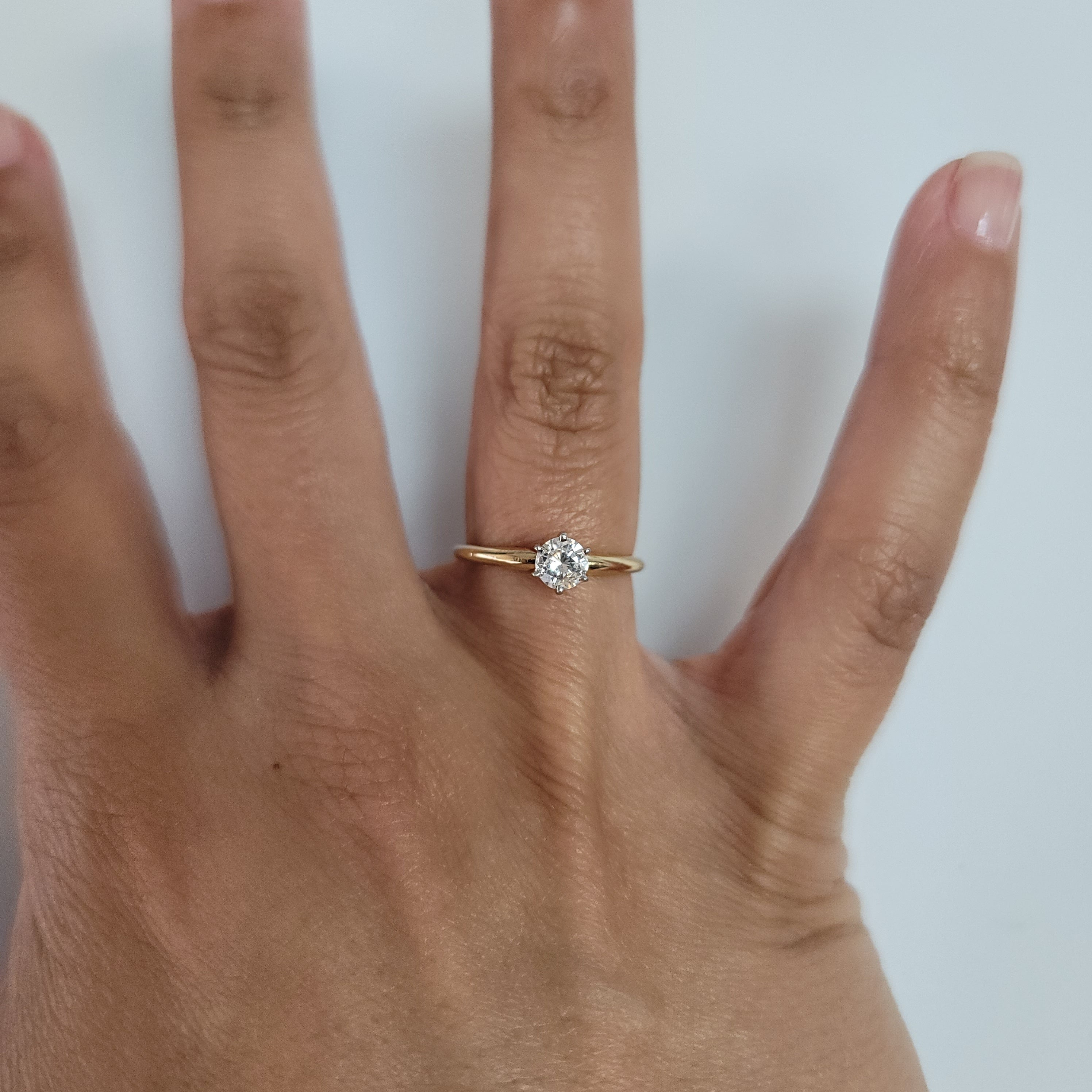 Round Solitaire Diamond Engagement Ring - 1 Carat 14K White Gold Wedding Band for Women | Perfect Proposal, Anniversary & Bridal Jewelry Gift