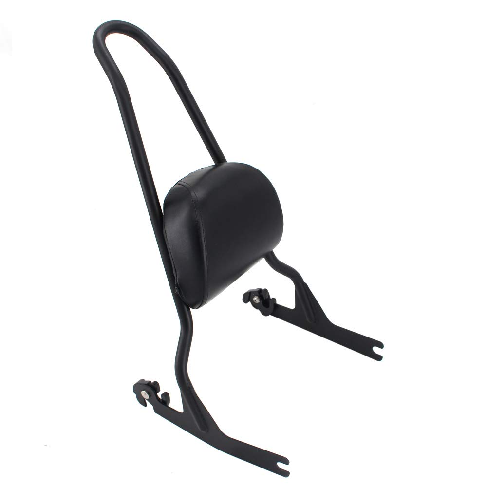 GUAIMI Luggage Rack & Sissy Bar Backrest Cushion Pad for Harley Fatboy FLSTF Softail CVO Custom FXSTC - Comfortable Passenger Seat Support for Long Rides & Motorcycle Travel