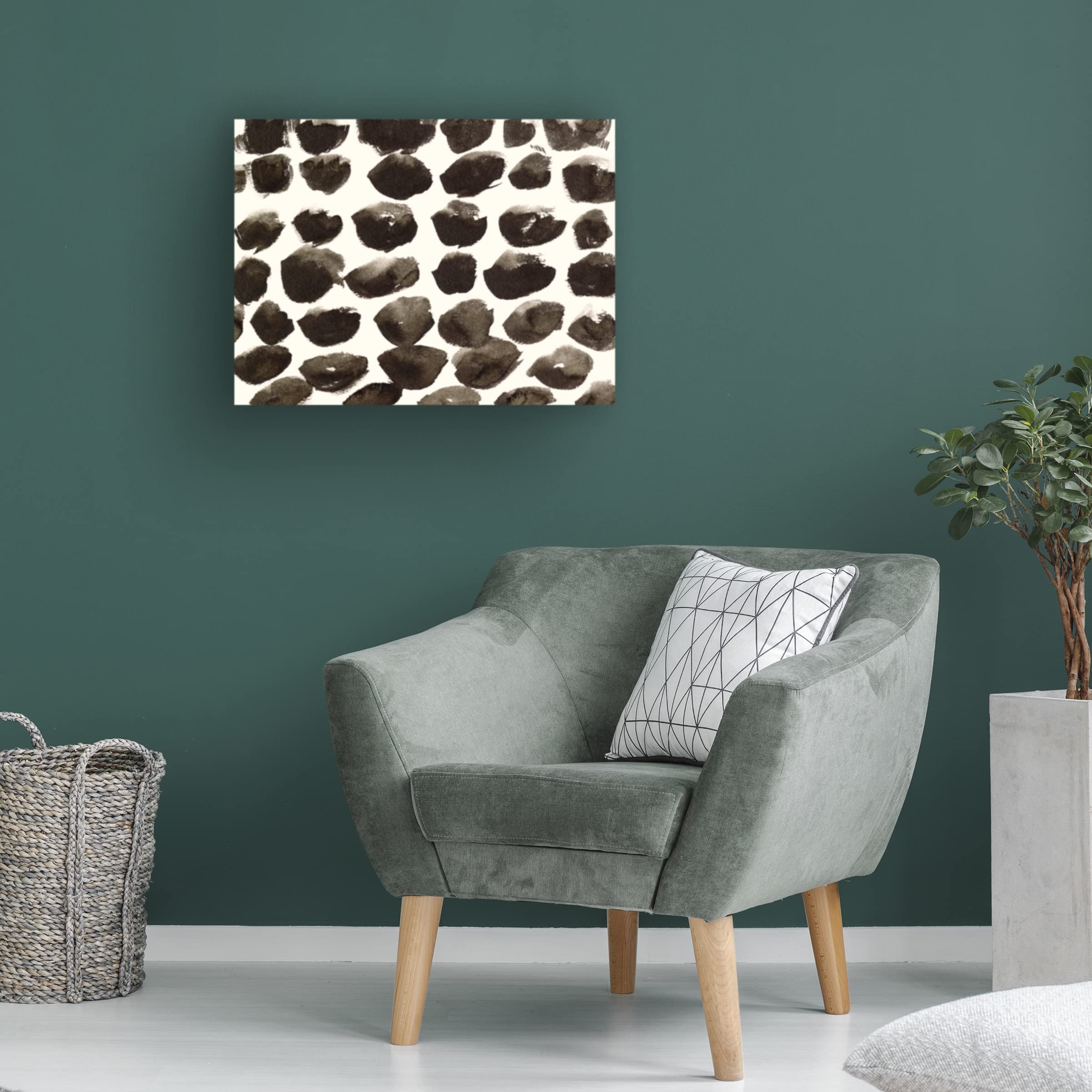 Trademark Fine Art 'Dots Imperfection I' Canvas Wall Art by Melissa Wang - Modern Abstract Painting for Living Room, Bedroom & Office Decor