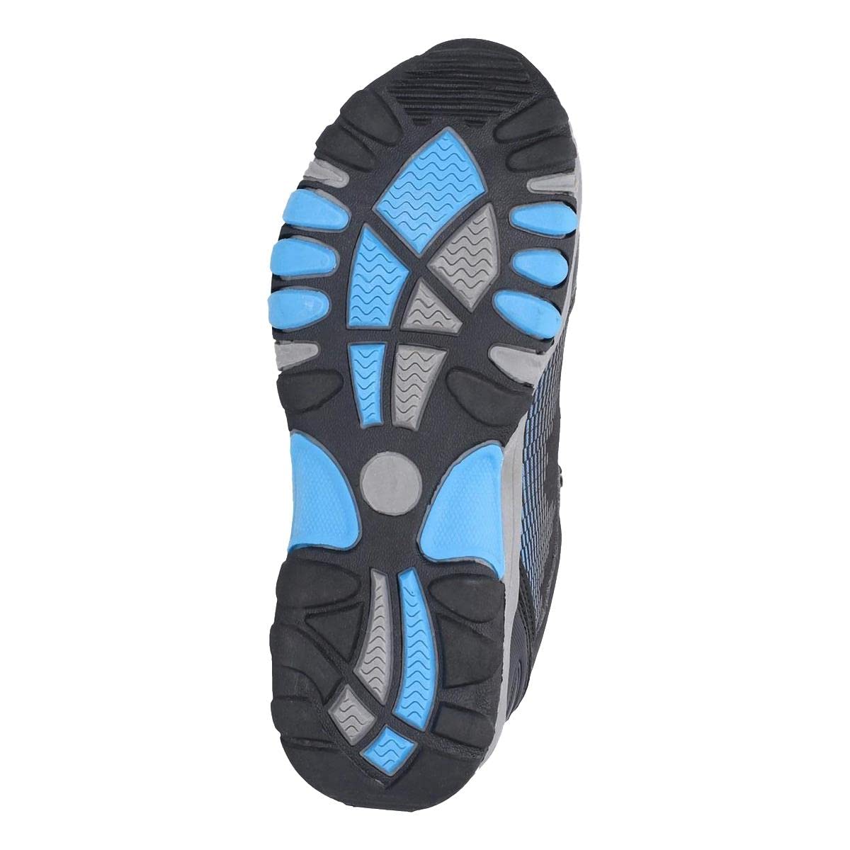 Ducklington Kids Hiking Boots - Waterproof Lace-Up Outdoor Shoes for Boys & Girls - Black/Blue - Size 13 M US - Perfect for Hiking, Camping & Outdoor Adventures