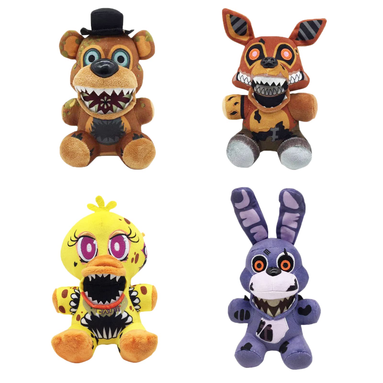 FNAF Plushies - Twisted Ones Collection (8 Pack) | FNAF Security Breach Stuffed Animals | Perfect Christmas & Birthday Gift for FNAF Fans | Great for Bedroom Decor, Gaming Room Collectibles & Party Favors