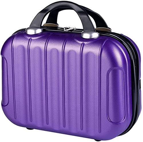 14/16 inch Hard Shell Travel Makeup Bag - Waterproof Cosmetic Organizer for Makeup Brushes, Toiletries & Digital Accessories | Portable Artist Storage Case (Purple, 32x14x23cm) | Perfect for Travel, Salon Professionals & On-the-Go Makeup Artists