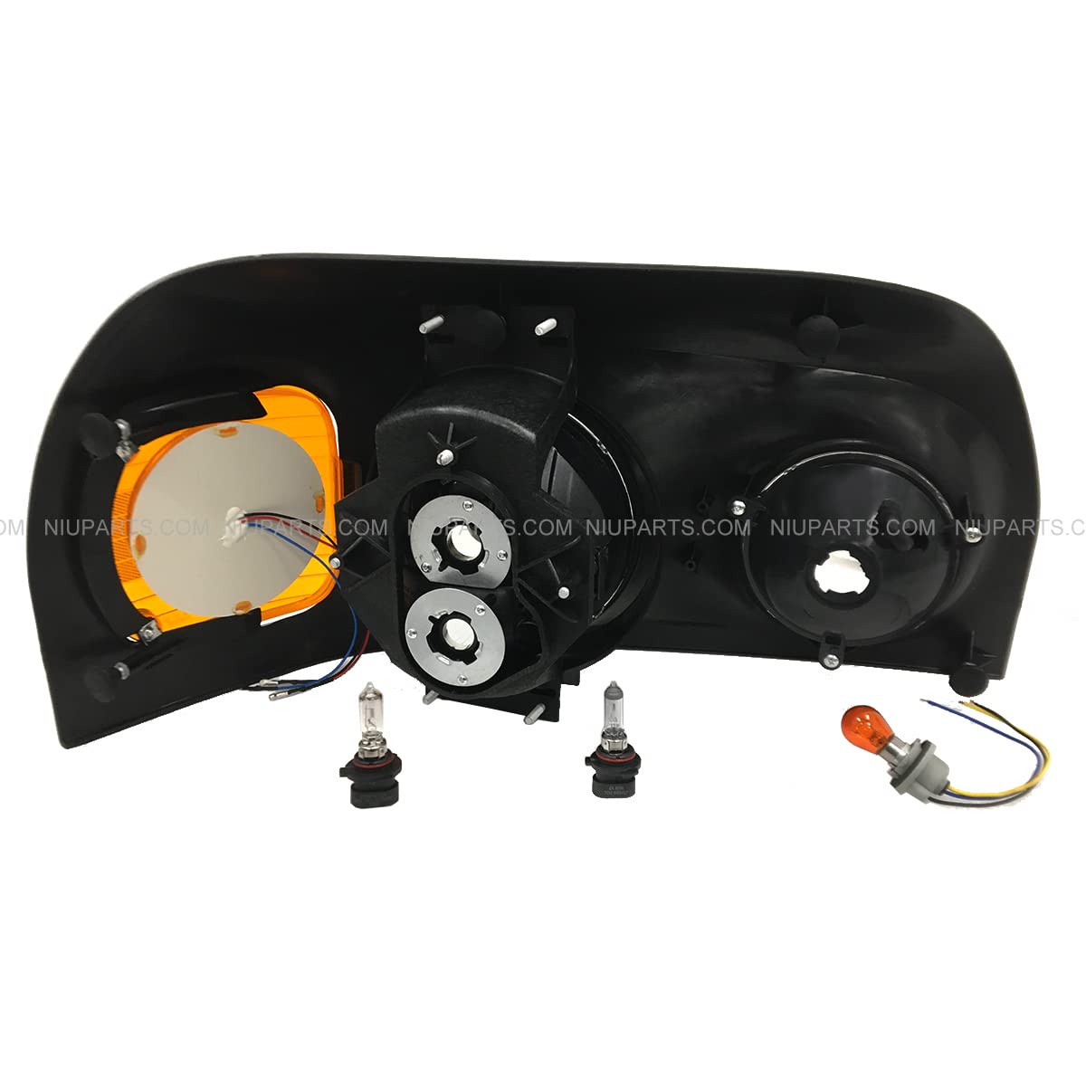Freightliner Century 2004-2015 LED Headlight Assembly - Black Driver Side with Corner Lamp | Replacement Headlamp for Improved Night Visibility | Perfect for Truck Upgrades & Road Safety