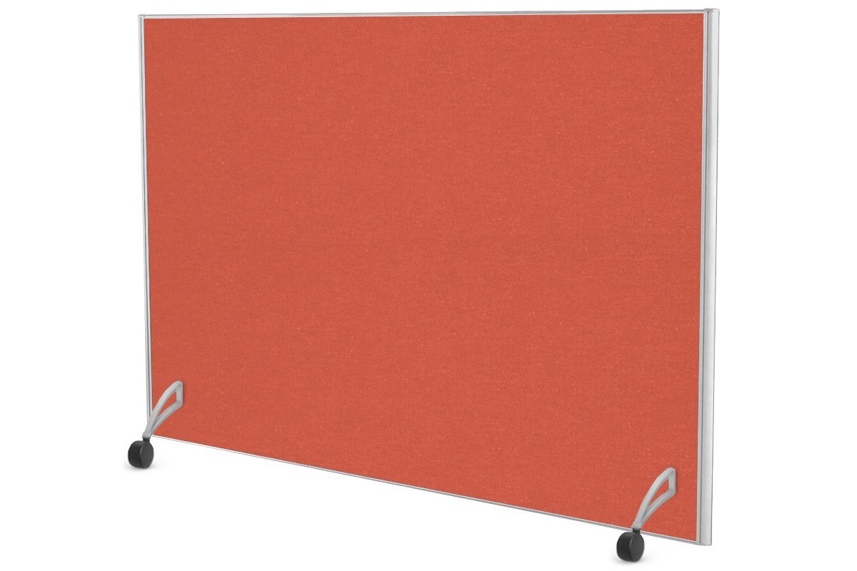 Freestanding Office Partition Screen with Fabric Panel & White Frame - 1200H x 1400W - Privacy Divider for Workspace, Conference Room, or Home Office