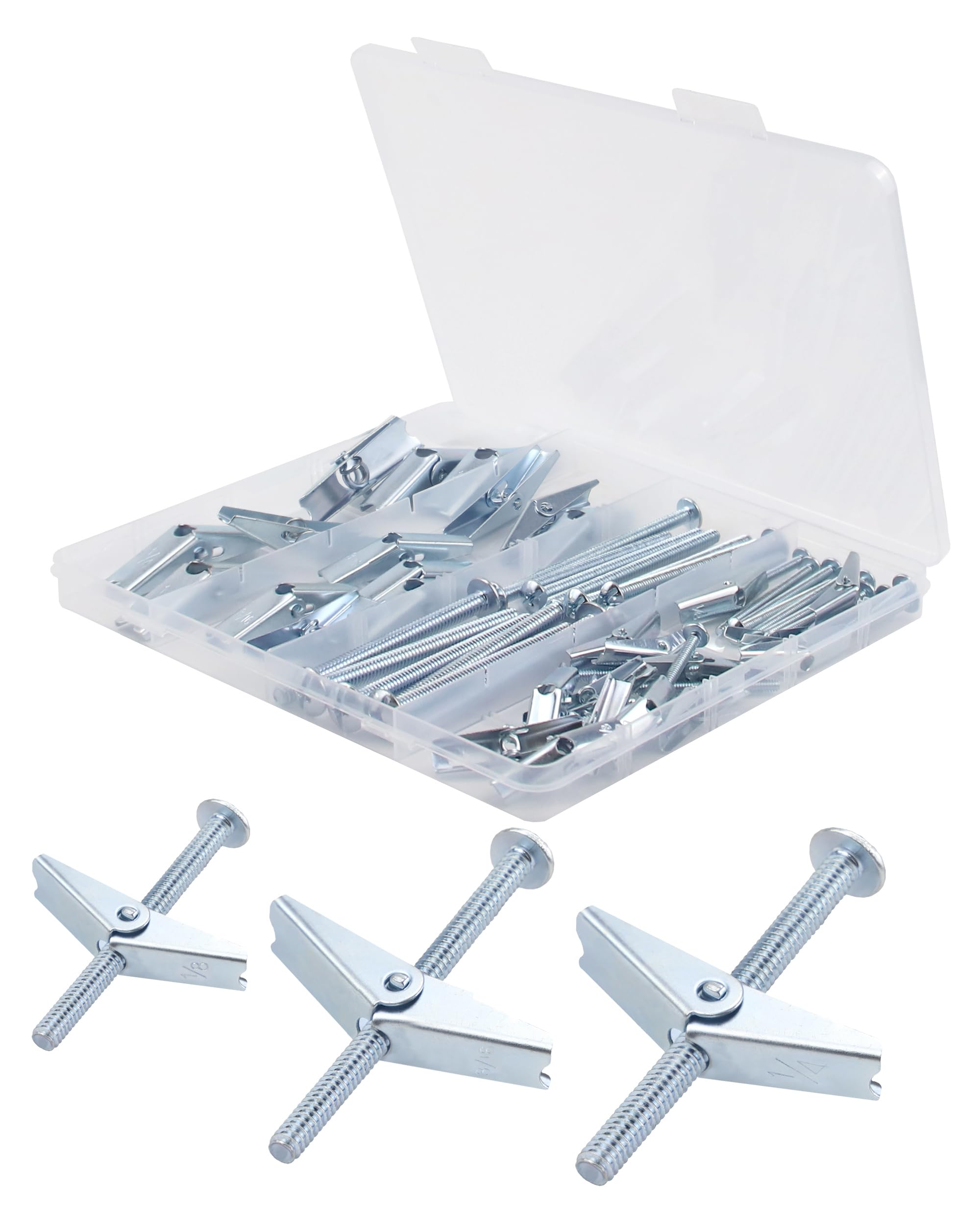 Heavy Duty Toggle Bolts Wall Anchors Kit - 28pcs Hollow Wall Anchors with Wing Nuts for Drywall & Hollow Walls - Perfect for Hanging Shelves, Mirrors, and Heavy Decorations