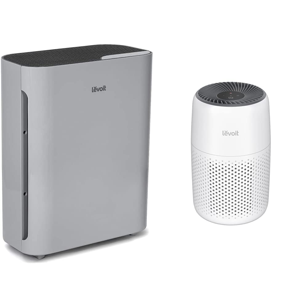 LEVOIT HEPA Air Purifier for Home, Large Room & Bedroom - Grey & White | Quiet Air Cleaner with True HEPA Filter | Perfect for Allergies, Pet Dander, Dust, Smoke Removal (Living Room, Nursery, Office Use)