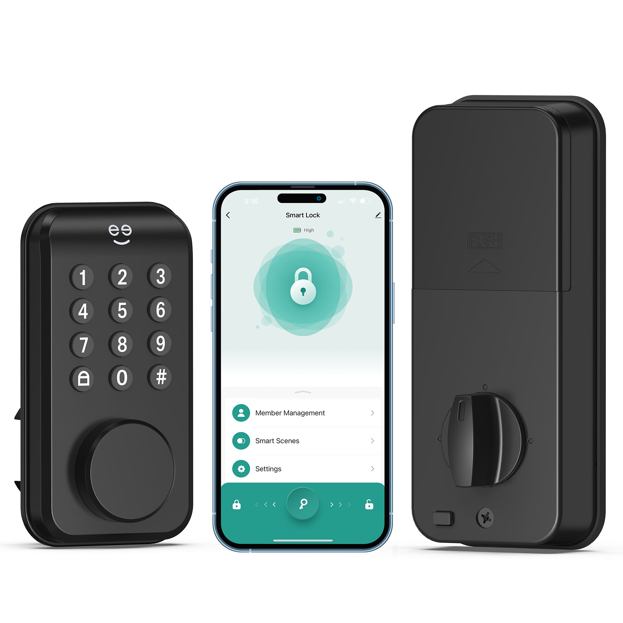 Geeni Smart Deadbolt Lock - Keyless Entry Door Lock with Keypad & WiFi App Control - Secure Your Home Office, Vacation Rental or Airbnb Property