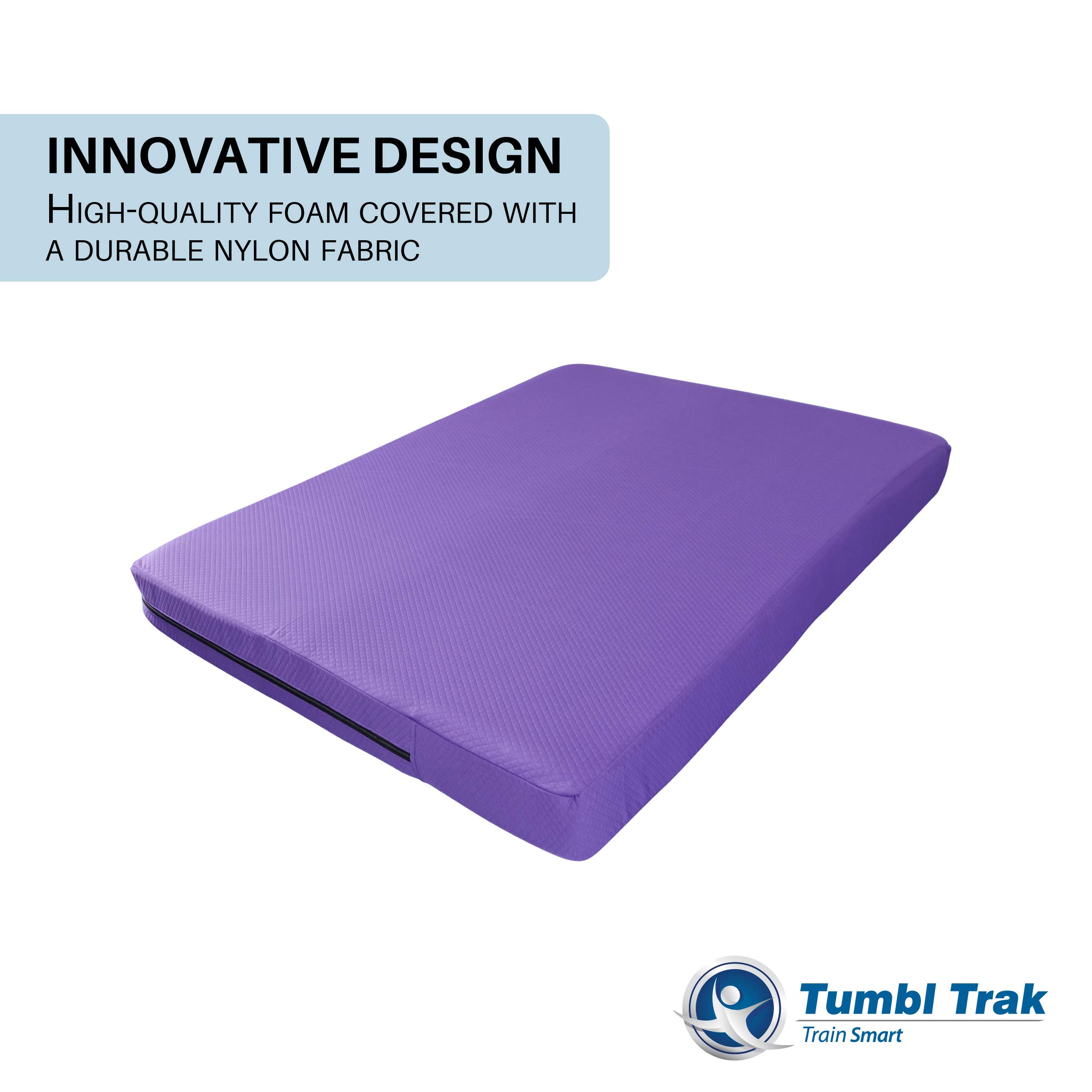 Tumbl Trak 4ft x 6ft x 6in Home Gymnastics Practice Mat - Extra Thick Soft Landing Pillow Mat for Tumbling, Cheerleading & Yoga - Perfect for Home Training, Kids Playroom & Backyard Workouts