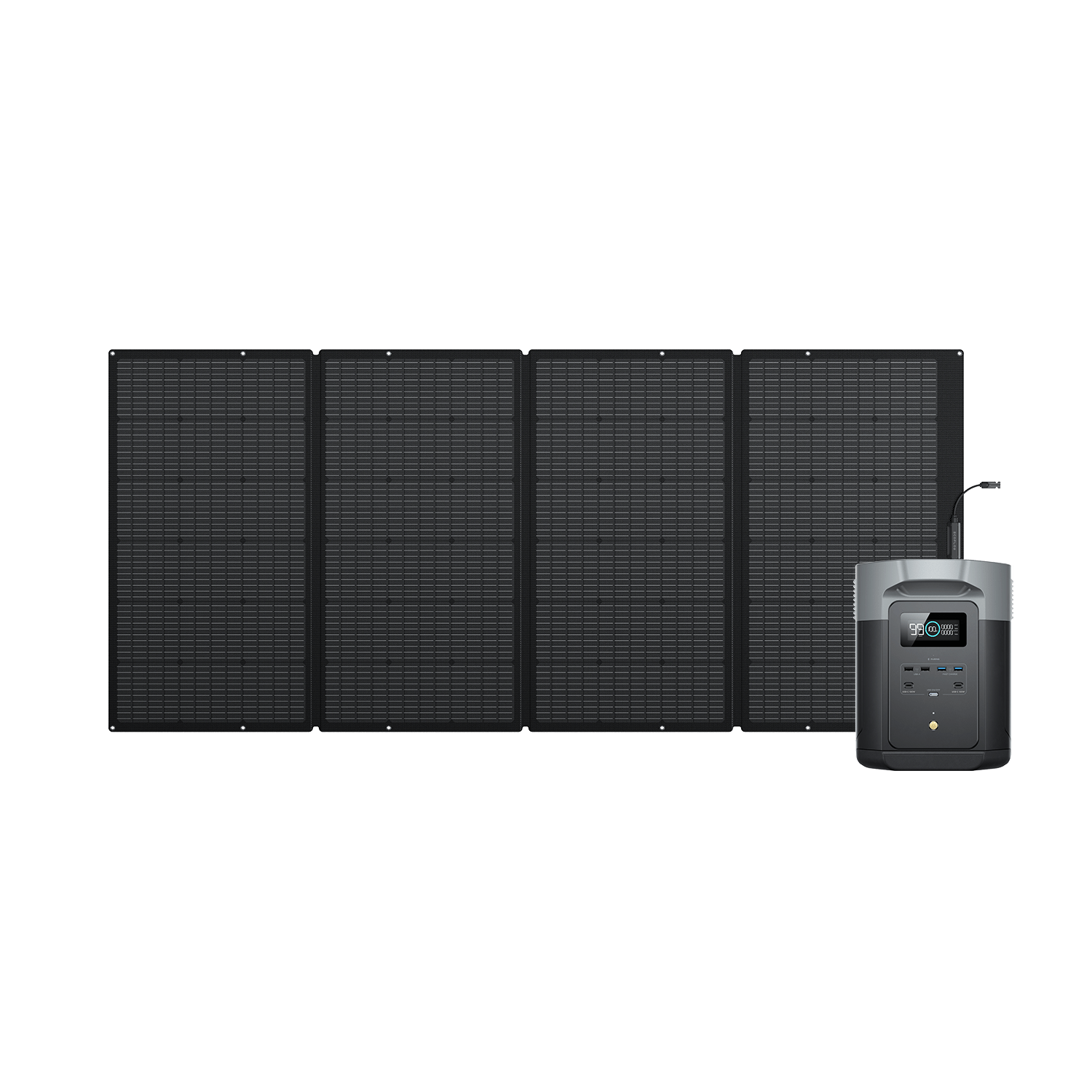 EcoFlow DELTA 2 Max 2000W Portable Power Station with 400W Solar Panel - Solar Generator for Home Backup, Camping, RV & Outdoor Adventures