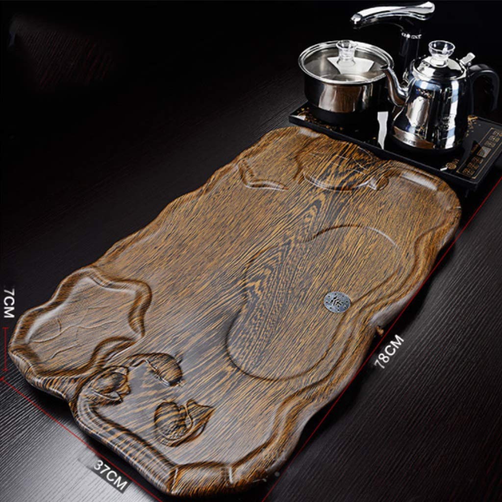 Premium Wooden Kungfu Tea Set with Ceramic Teapot & Cups - Electric Tea Stove & Solid Wood Tea Tray - Complete Ceremony Set for Home, Office or Gifting - Perfect for Chinese Tea Ceremonies, Relaxation & Meditation