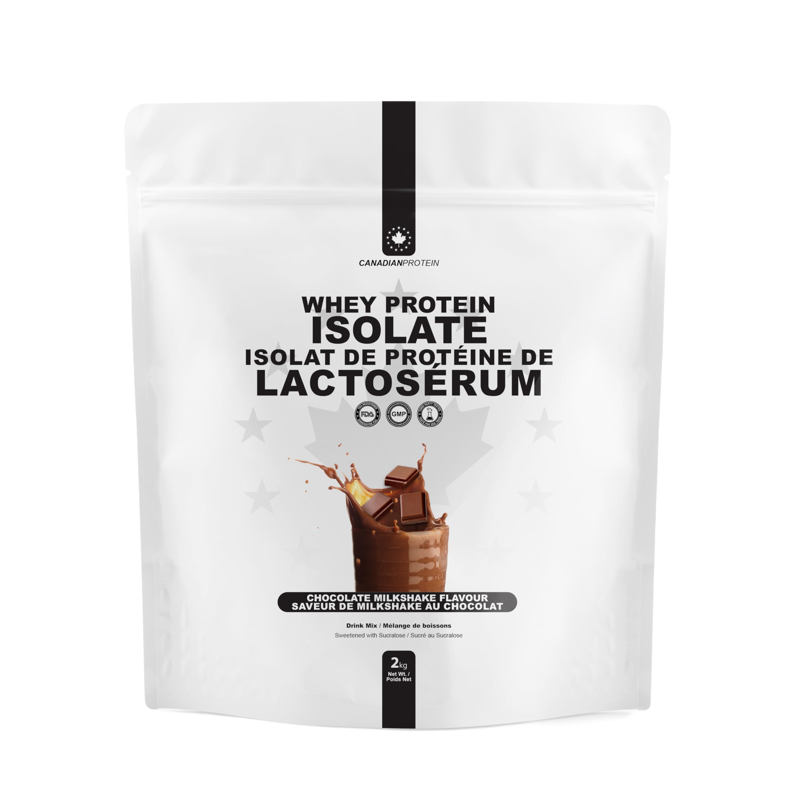 Canadian Protein 100% Whey Isolate Powder - 27g Protein per Serving, 2kg Chocolate Milkshake Flavor | Low Carb, Keto Friendly, Rich in BCAAs for Muscle Recovery | Ideal for Post-Workout, Weight Loss & Healthy Lifestyle
