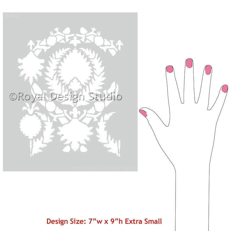 Authentic Silk Road Suzani Craft Stencil - Traditional Central Asian Embroidery Design Template for DIY Home Decor & Fabric Painting | Perfect for Wall Art, Pillow Covers, and Table Runners