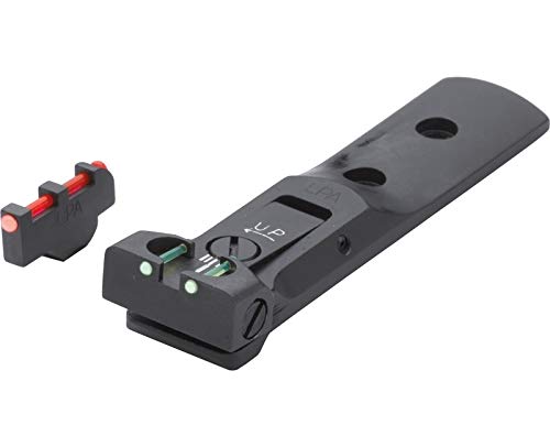 LPA SIGHTS Fiber Optic Rear & Front Sight Set for Smith & Wesson Revolvers - TXT02F1 - Enhanced Visibility for Shooting & Hunting in Low Light Conditions