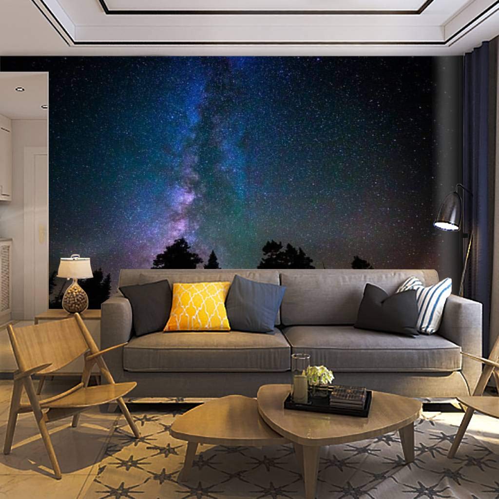 Self-Adhesive Milky Way Galaxy Wallpaper Mural - Removable Peel & Stick Wall Decal for Living Room, Bedroom & Nursery | Space-Themed Home Decor