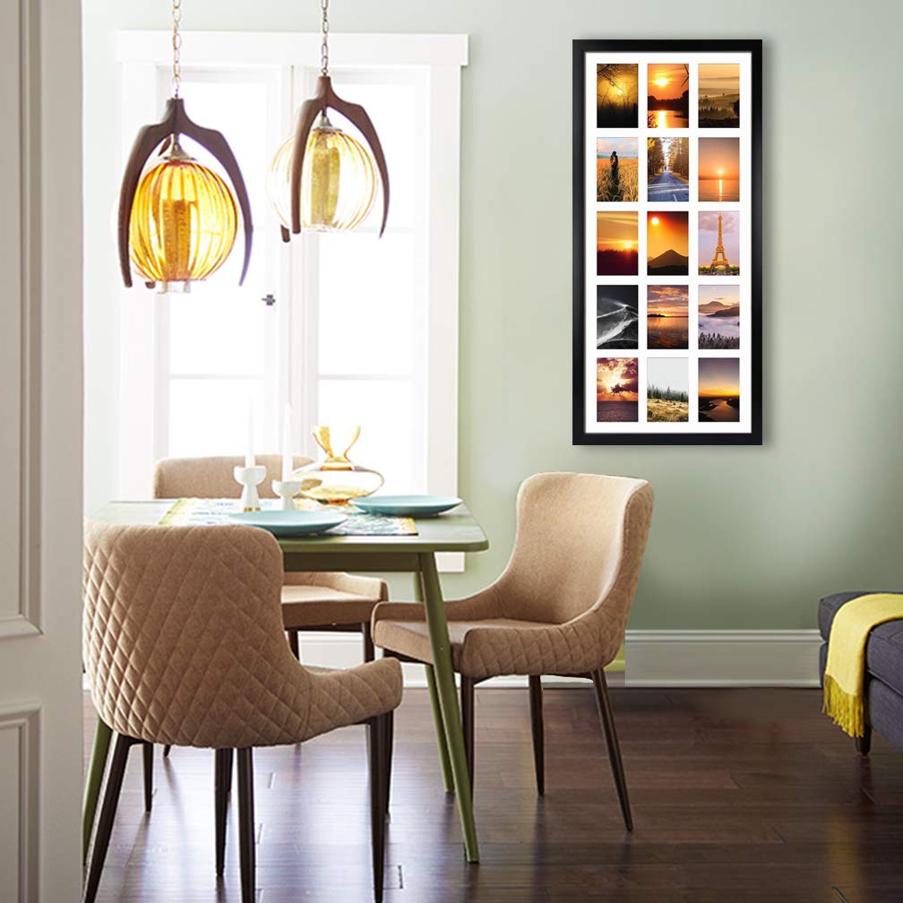4x6 Collage Picture Frames 2 Pack - 15 Openings Wall Photo Display for Home Decor