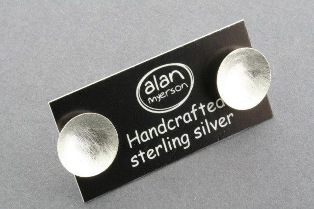 Brushed Sterling Silver Cup Stud Earrings for Women - Elegant & Hypoallergenic Jewelry for Daily Wear & Special Occasions