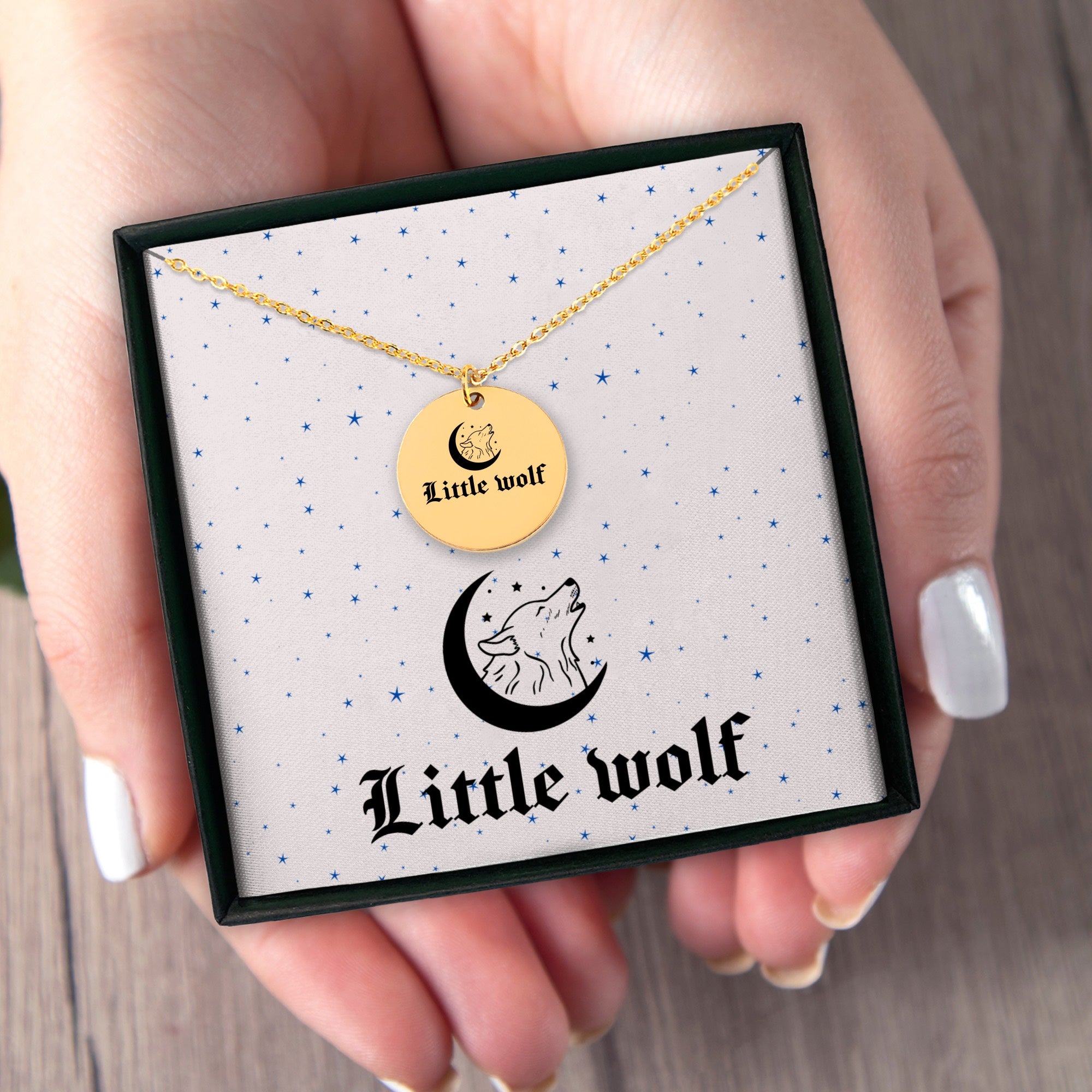 Little Wolf Coin Necklace - Sterling Silver Howling Wolf Pendant with Chain - Perfect for Nature Lovers, Boho Jewelry & Everyday Wear