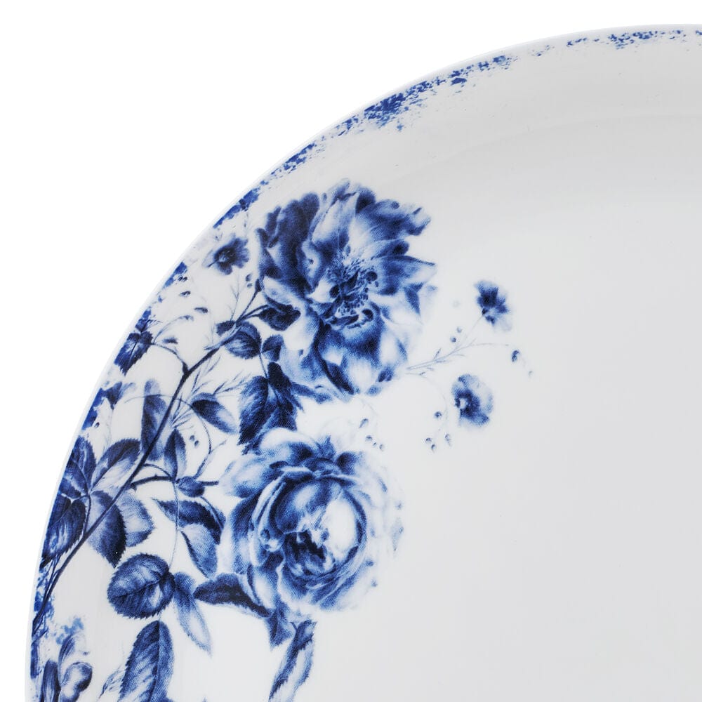 Pippa Blue Set of 4 Elegant Dinner Plates - Premium Porcelain Tableware for Formal Dining, Parties & Home Decor