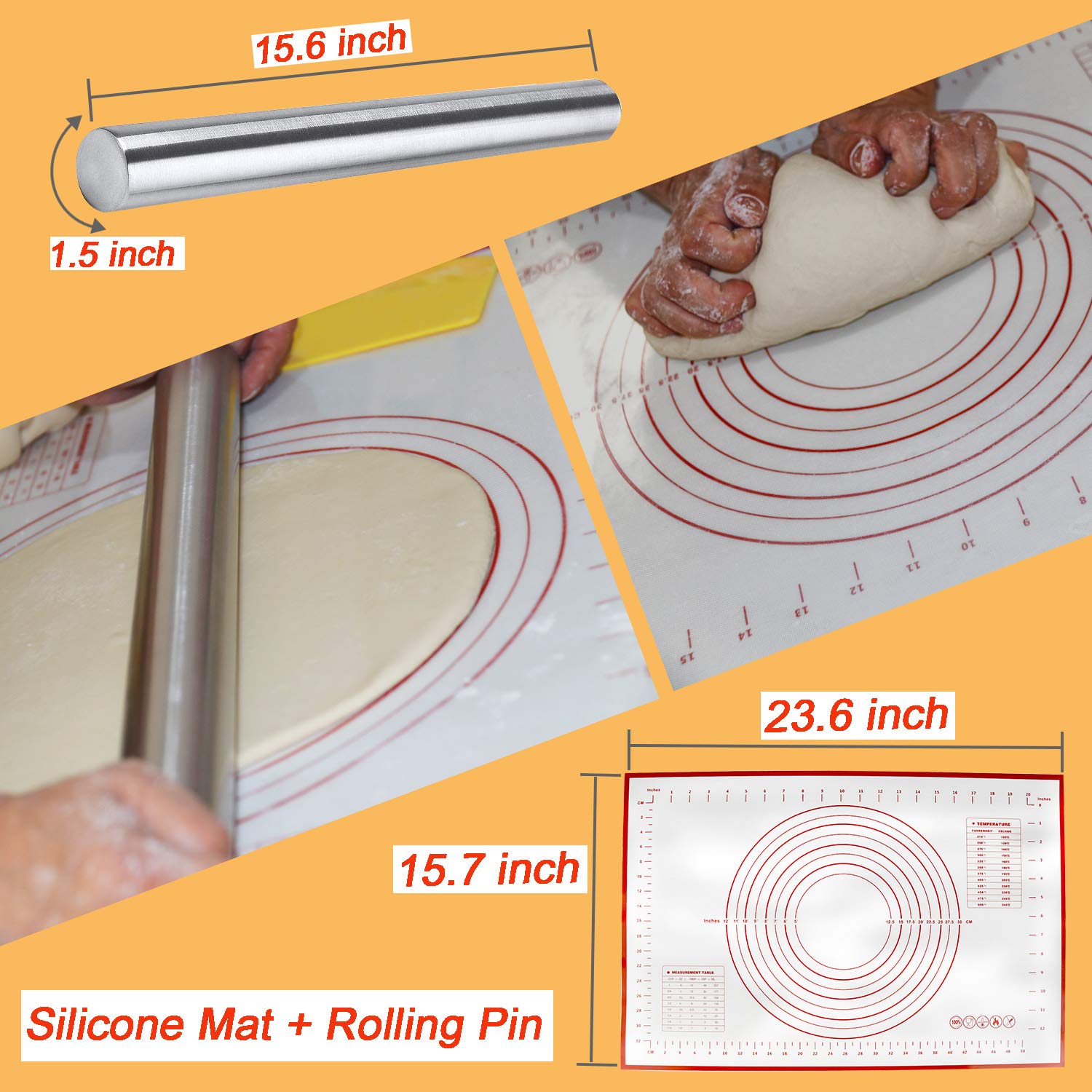 Premium 31-Piece Silicone Baking Set - Spatulas, Rolling Pin, Cookie Cutters, Pastry Mat, Measuring Spoons & Cups, Dough Scraper - Essential Baking Tools for Beginners, Teens & Adults - Perfect for Cookies, Cakes & Pastry Making at Home