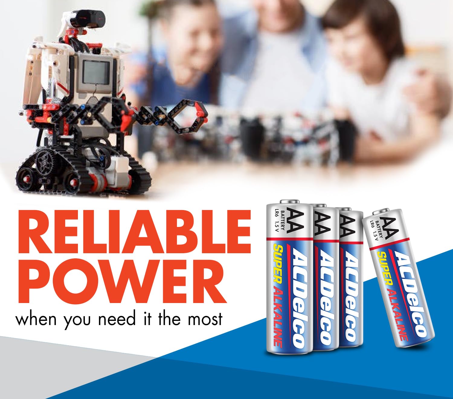 ACDelco 48-Pack AA Super Alkaline Batteries - 10 Year Shelf Life, Maximum Power, Resealable Packaging - Ideal for Toys, Flashlights, Remote Controls & Emergency Kits