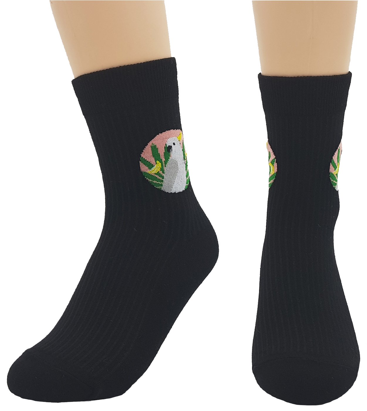 JJMax Women's Cute Animal Print Cotton Blend Socks 6-Pack - Soft Comfortable Casual Crew Socks for Everyday Wear, Gifts, Home & Office