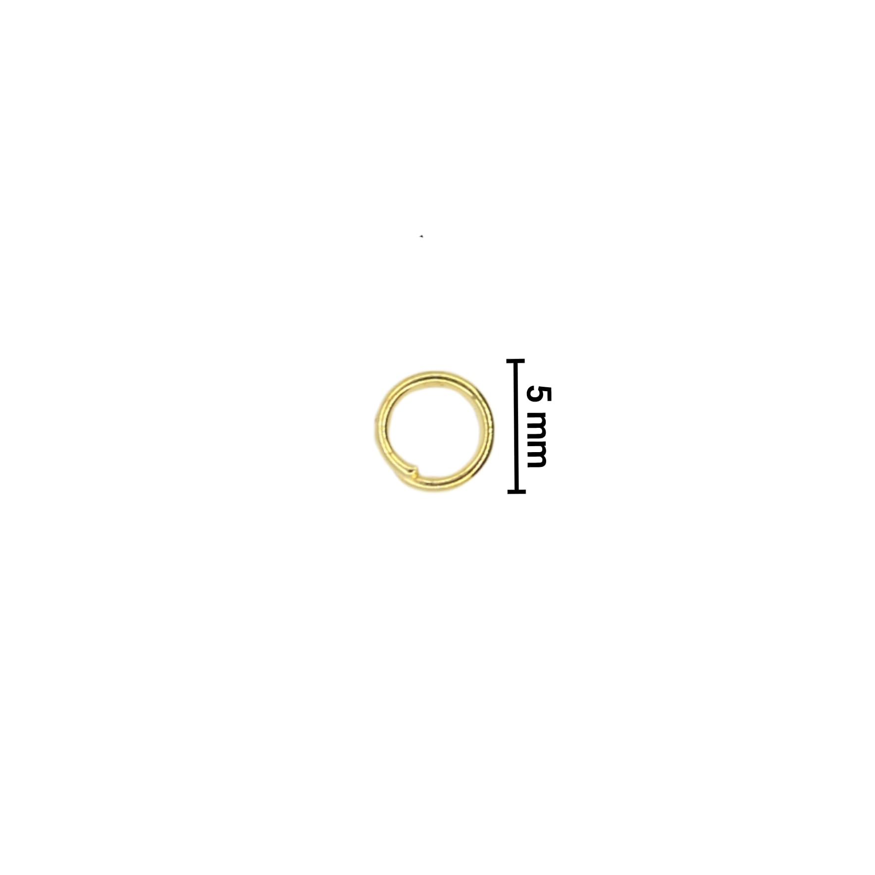 Skanda Crafterina™ 500 Pcs 5mm Open Jump Rings for Jewelry Making - Round Unsoldered Gold Crafting Supplies | DIY Necklace, Bracelet, Earrings & Keychain Projects