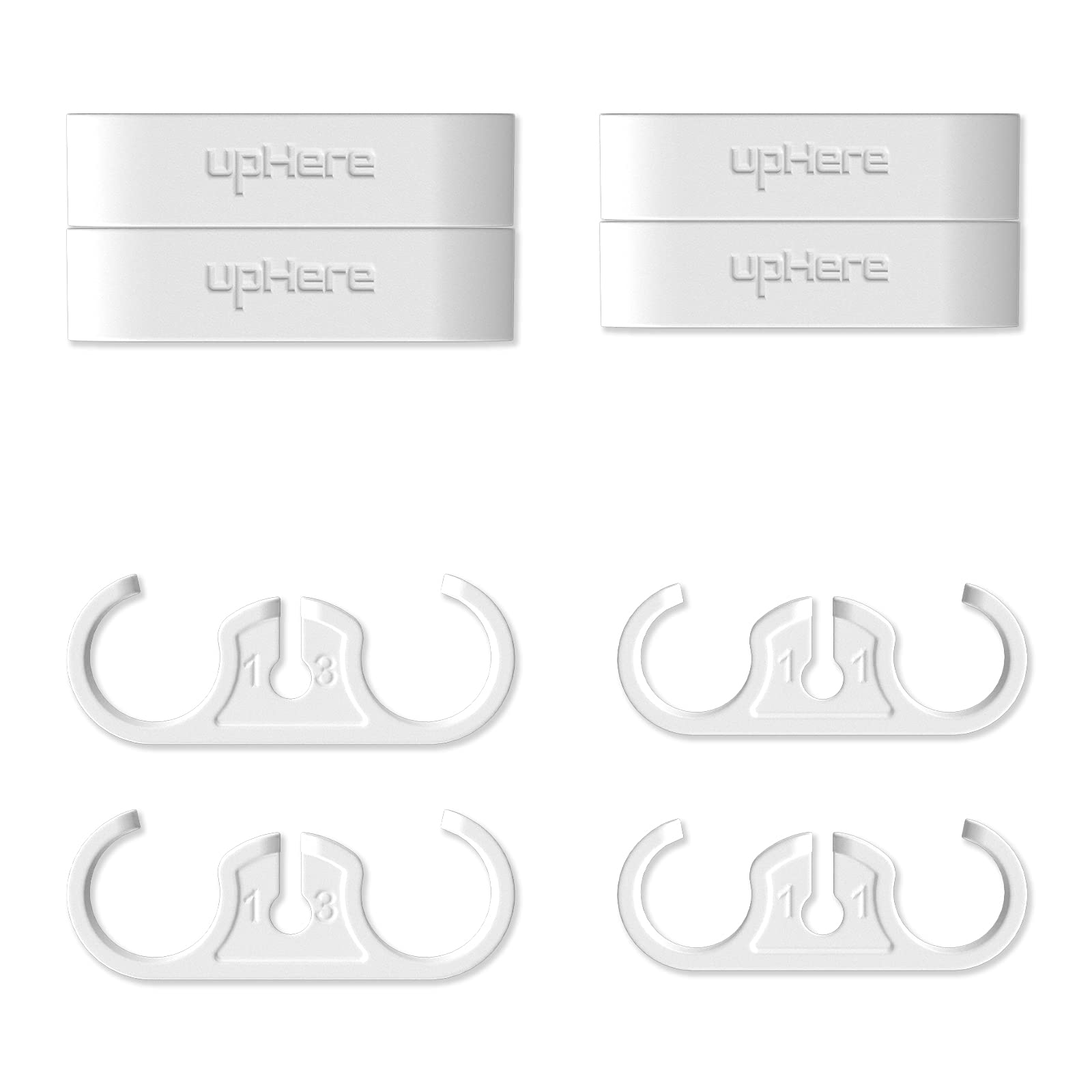 upHere 8-Piece CPU Liquid Cooler Tube Comb Set - 4x 11mm & 4x 13mm Tube Organizers - White (CM408) | Perfect for Custom PC Water Cooling Builds and Cable Management