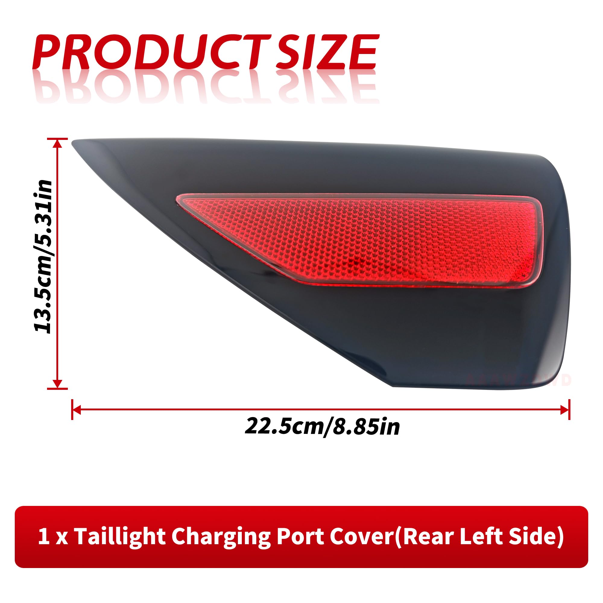 Tesla Charger Cover & Taillight Charging Port Cover for Model 3/Y (2017-2024) - Left Rear Side | Weatherproof Protection for Outdoor Charging & Enhanced Vehicle Aesthetics