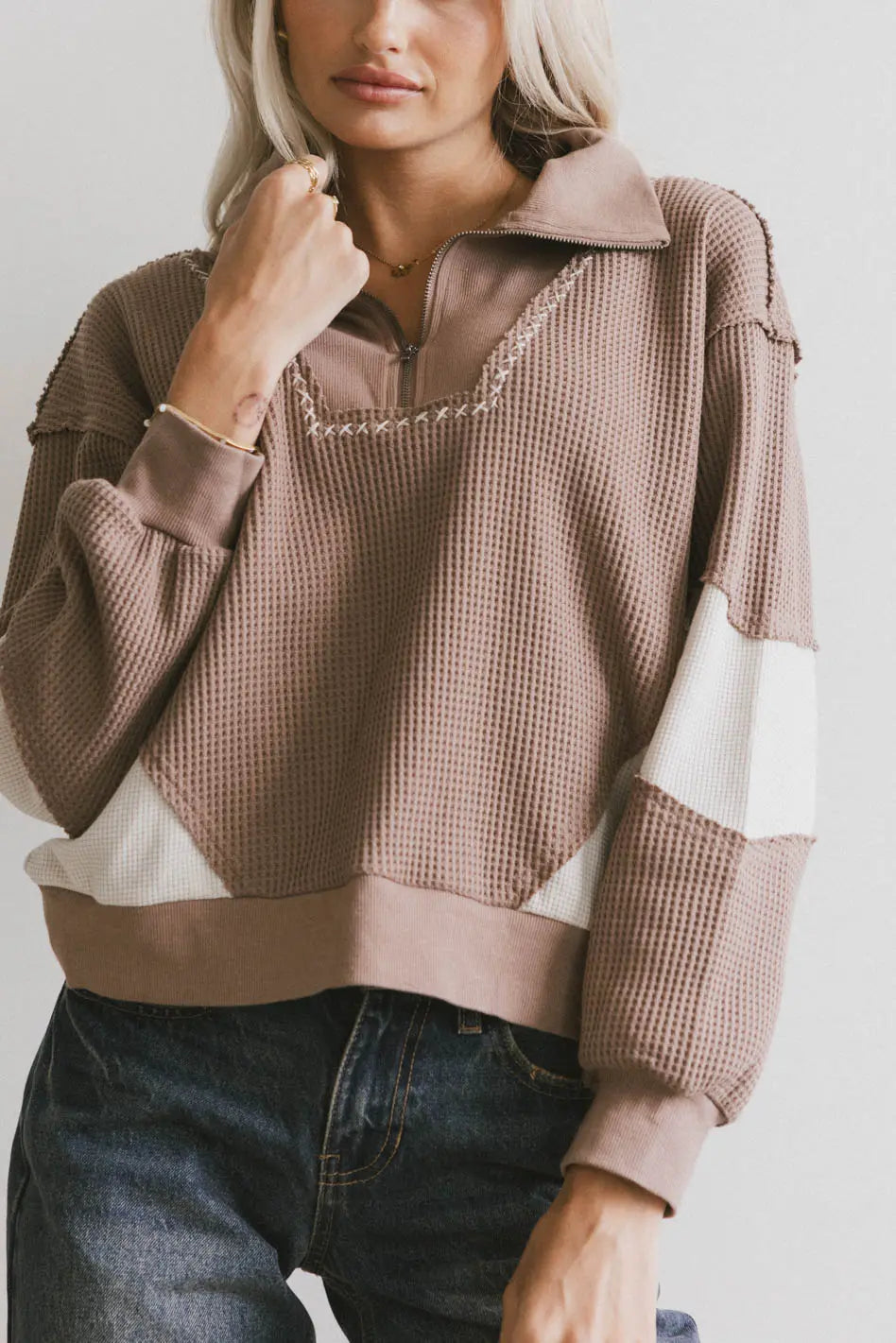 Brown Harbor Knit Quarter Zip Pullover Sweater - Cozy & Stylish for Fall & Winter Outdoors, Work & Casual Wear