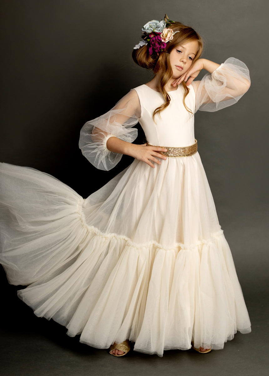 Tianna Cream Flowy Maxi Dress for Women - Elegant Boho Summer Beach Wedding Party Dress | Perfect for Vacations, Date Nights & Special Occasions