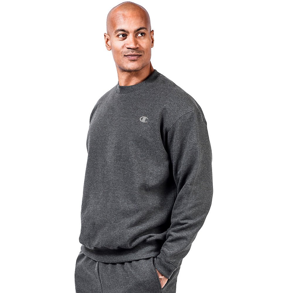 Champion Men's Big & Tall Fleece Crewneck Sweatshirt - Soft Warm Pullover for Casual Wear, Gym & Outdoor Activities