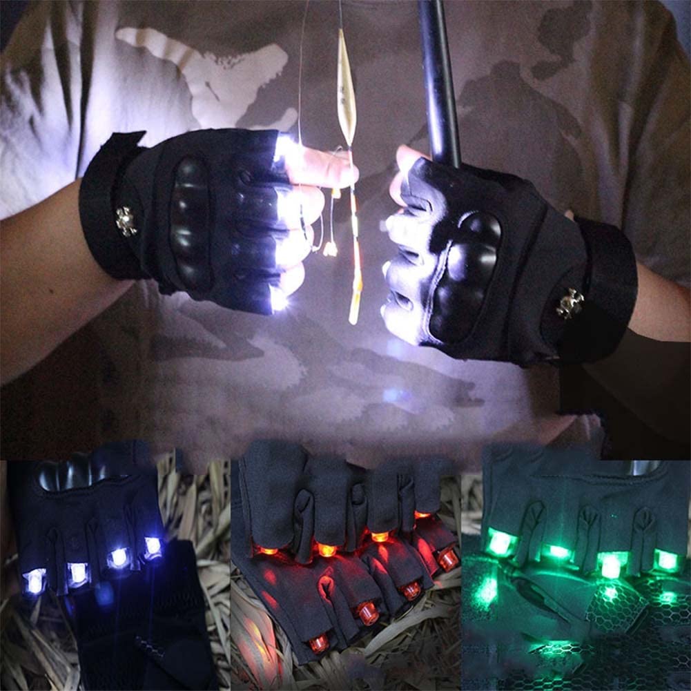 LED Flashlight Gloves - Hands Free Work Light for Mechanics, Electricians & DIY - Non-Slip Wear-Resistant Gloves with Built-in Flashlight - Perfect Gift for Men, Husband, Boyfriend (Color: Black) - Ideal for Night Repairs, Camping, Hiking & Outdoor Activities