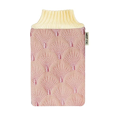 MEET CSC Exfoliating Mitt (Pink) - Premium Exfoliating Glove for Smooth Skin - Perfect for Body Scrubbing, Dead Skin Removal & Spa Treatments at Home