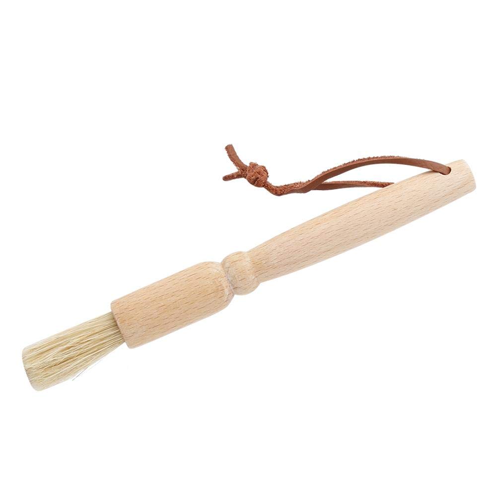 Premium Coffee Grinder Cleaning Brush - Natural Bristle Espresso Machine Brush for Barista & Home Use - Ideal for Coffee Beans, Grounds & Kitchen Tools - Includes Convenient Storage Bag - Perfect for Daily Coffee Maintenance & Professional Barista Stations